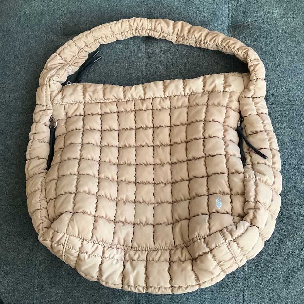 FP Movement by Free People Quilted Shoulder Bag in Beige